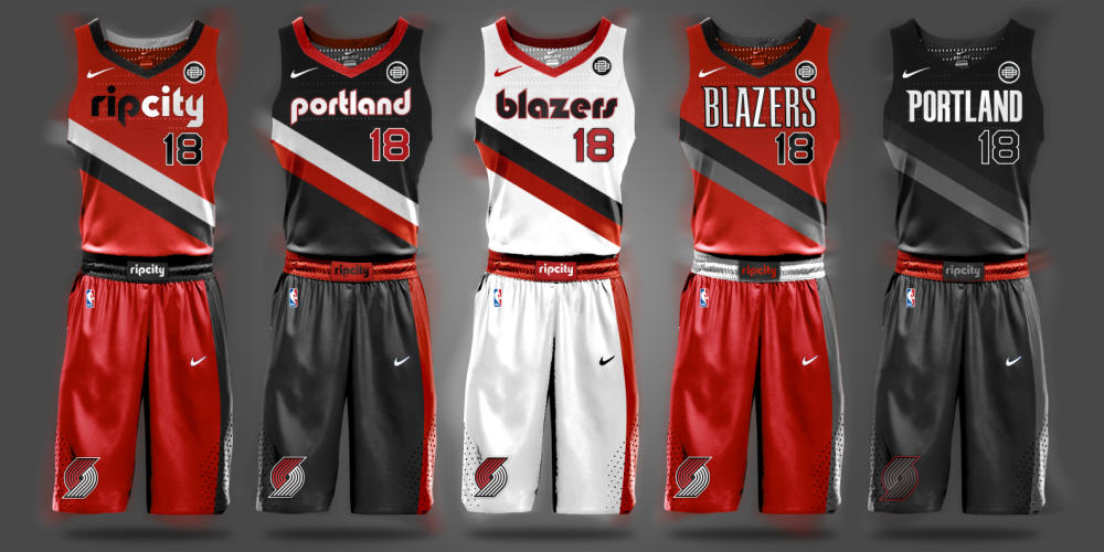 Portland Trail Blazers NBA Draft Nike Rebrand Nike Uniform Concept ...