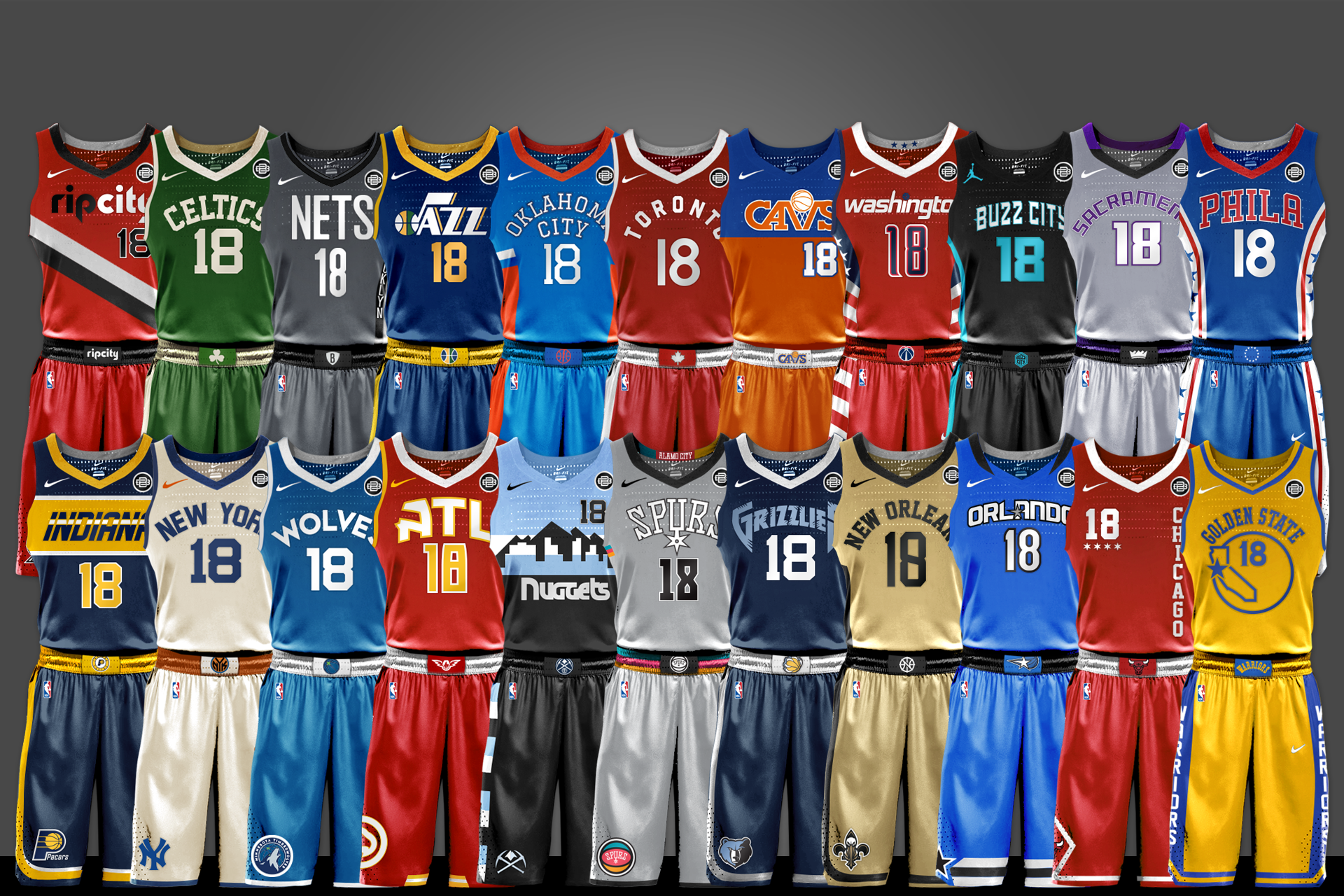 Nike reveals first NBA jerseys of new partnership, scraps 'home' and 'road'  designations (Photos)